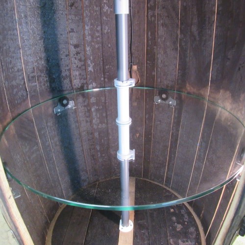 drehbarer Glasboden
